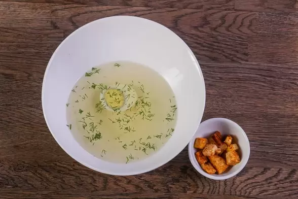 egg-soup-and-croutons-for-pancreatitis
