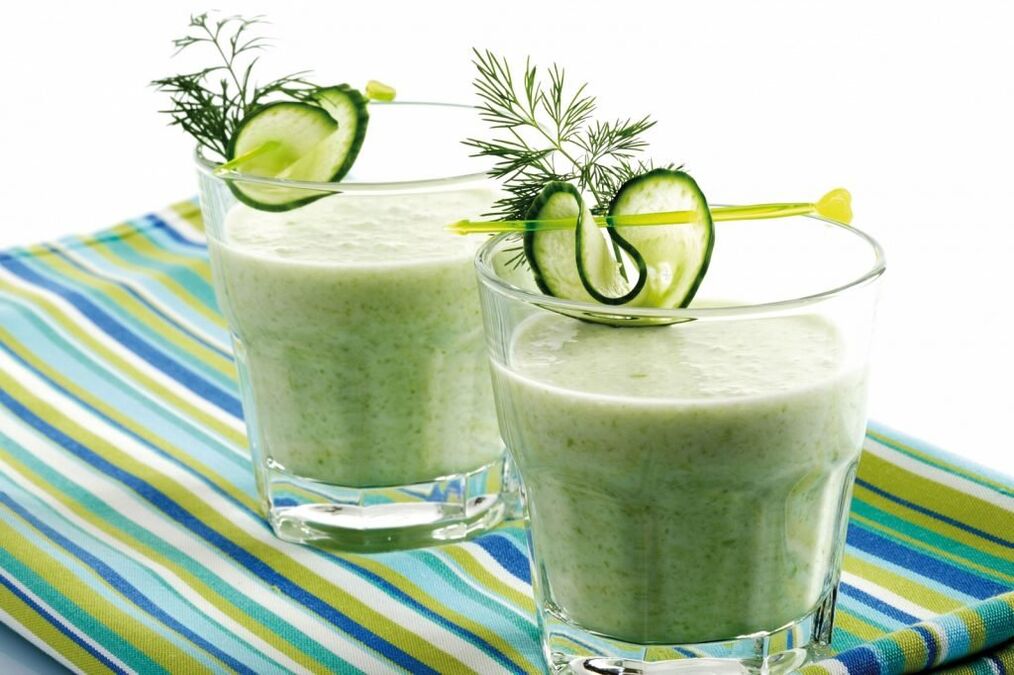 kefir smoothie from cucumber for weight loss