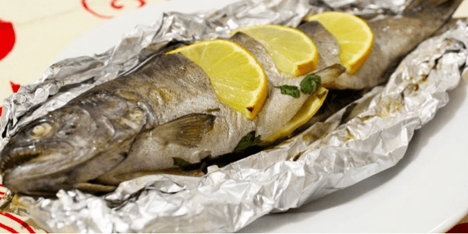 Trout in oven